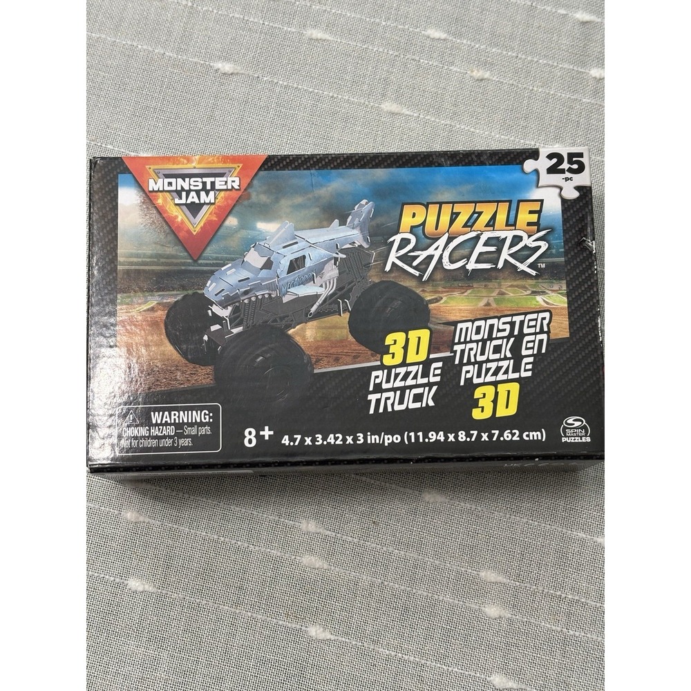 Spin Master Monster Jam Puzzle Racers 3D Puzzle Truck 25 Pcs Ages 8+ New Sealed